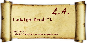 Ludwigh Arnót névjegykártya